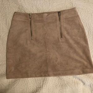 Suede skirt